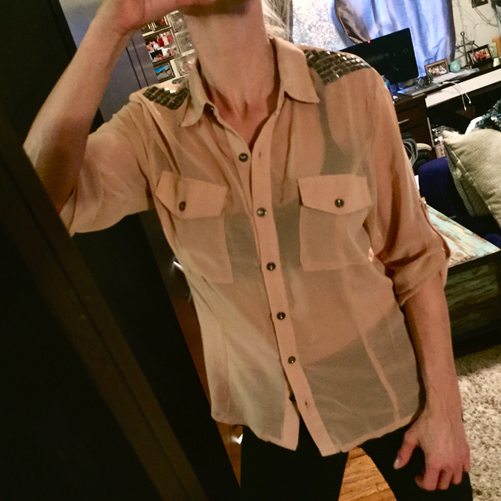 Geri C New York studded shirt. M